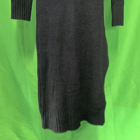 Calvin Klein Jeans Fall Long Sleeve Midi Sweater Dress w Zipper Slit - Picture 2 of 5